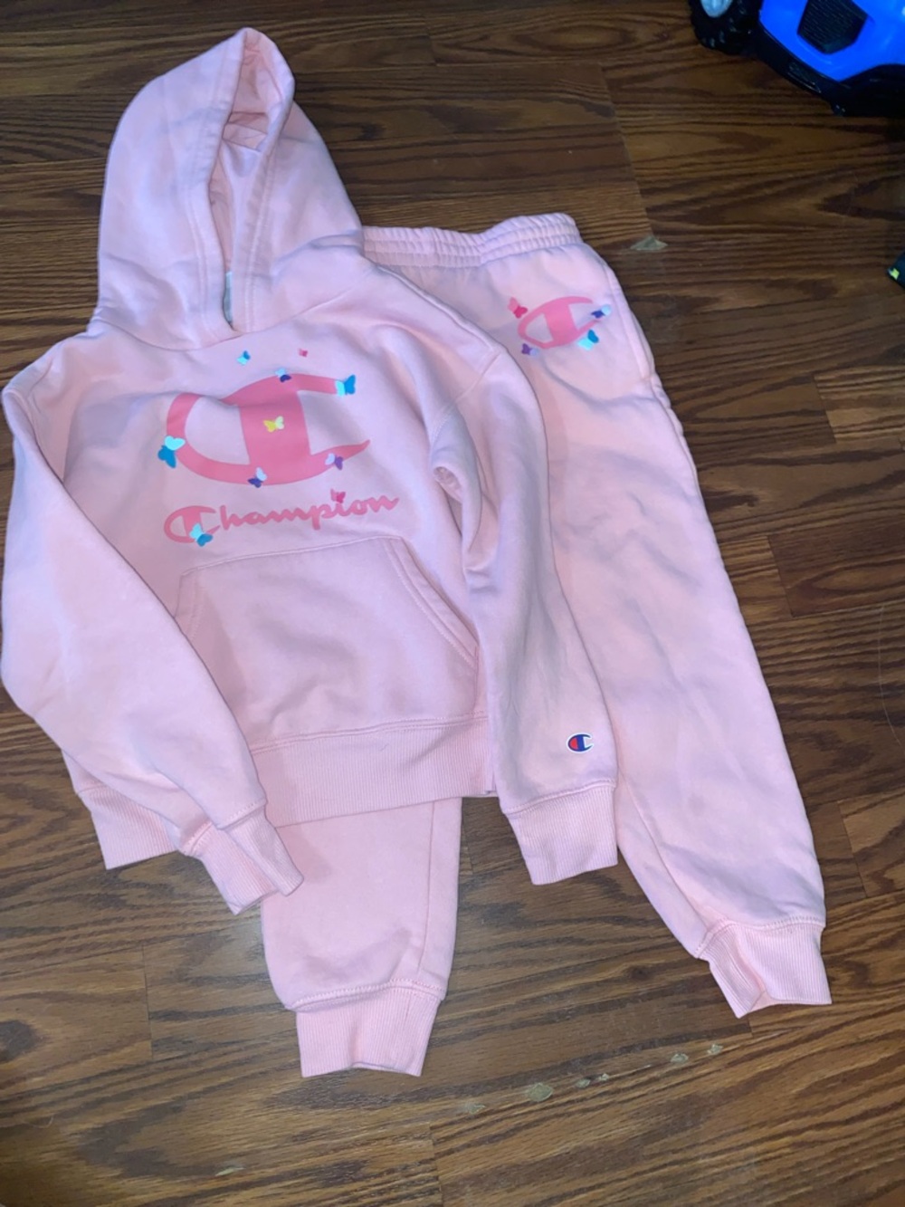 Champion Pastel Pink Hoodie and Jogger Set